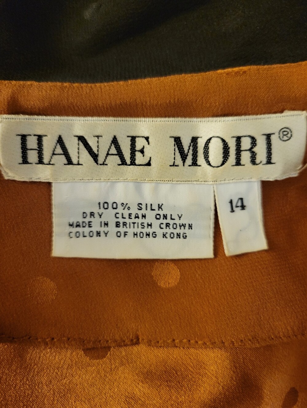 Vintage Hanae Mori 100% Silk Gold Black Statement Jacket - Picture 8 of 8